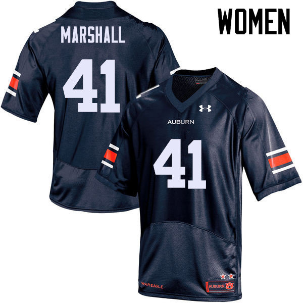 Auburn Tigers Women's Aidan Marshall #41 Navy Under Armour Stitched College NCAA Authentic Football Jersey CUC8574JK